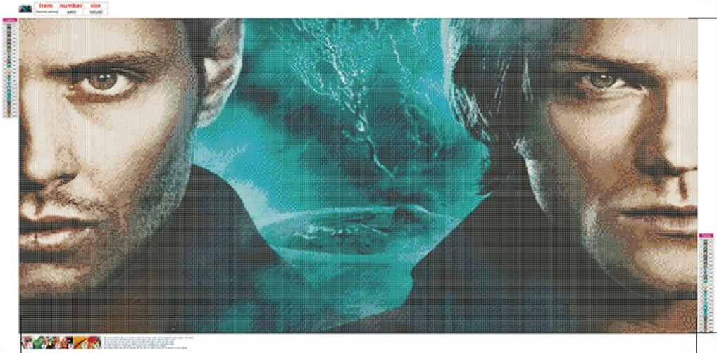 SAM & DEAN (SUPERNATURAL) - Full Drill Diamond Painting - 100cm x 50cm
