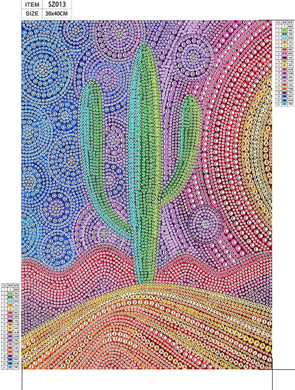 Special Drill CACTUS - Full Drill Diamond Painting - 25cm x 35cm