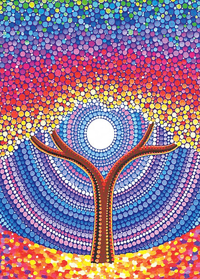 Special Drill MOONLIGHT TREE - Full Drill Diamond Painting - 25cm x 35cm