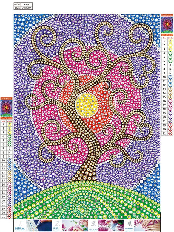 Special Drill MOONLIGHT TREE - Full Drill Diamond Painting - 25cm x 35cm