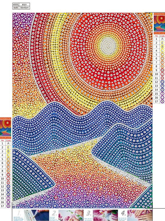 Special Drill DESERT ROAD - Full Drill Diamond Painting - 25cm x 35cm