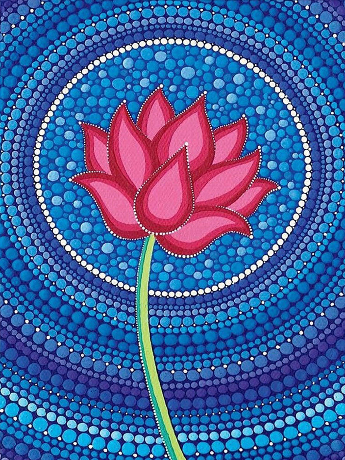 Special Drill LOTUS FLOWER - Full Drill Diamond Painting - 25cm x 35cm
