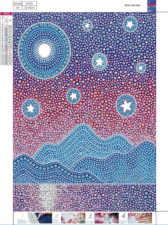 Special Drill NIGHT SKY - Full Drill Diamond Painting - 25cm x 35cm