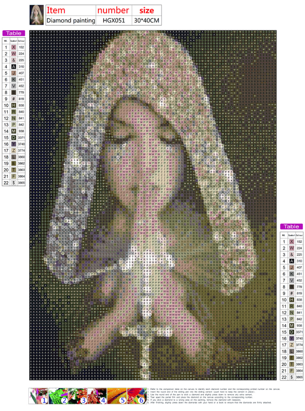 PRAYING ANGEL - Full Drill Diamond Painting - 30cm x 40cm