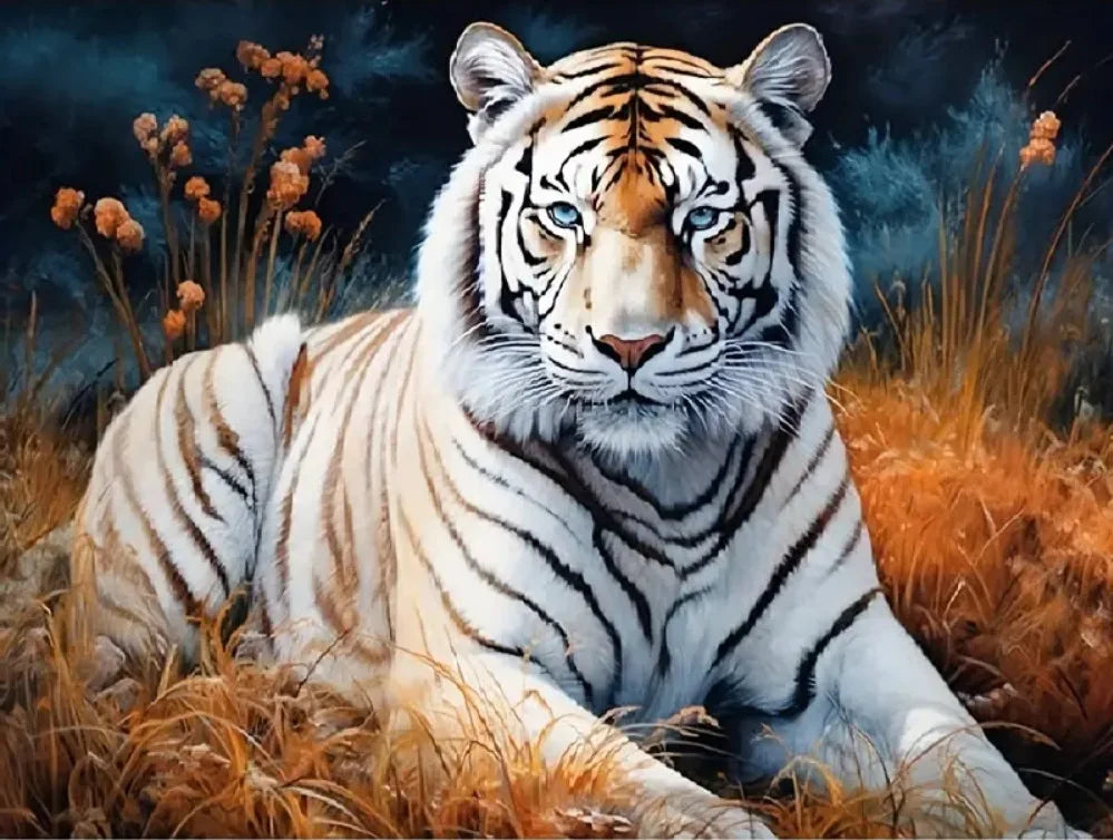 WHITE TIGER - 5D Diamond Painting - 50cm x 40cm