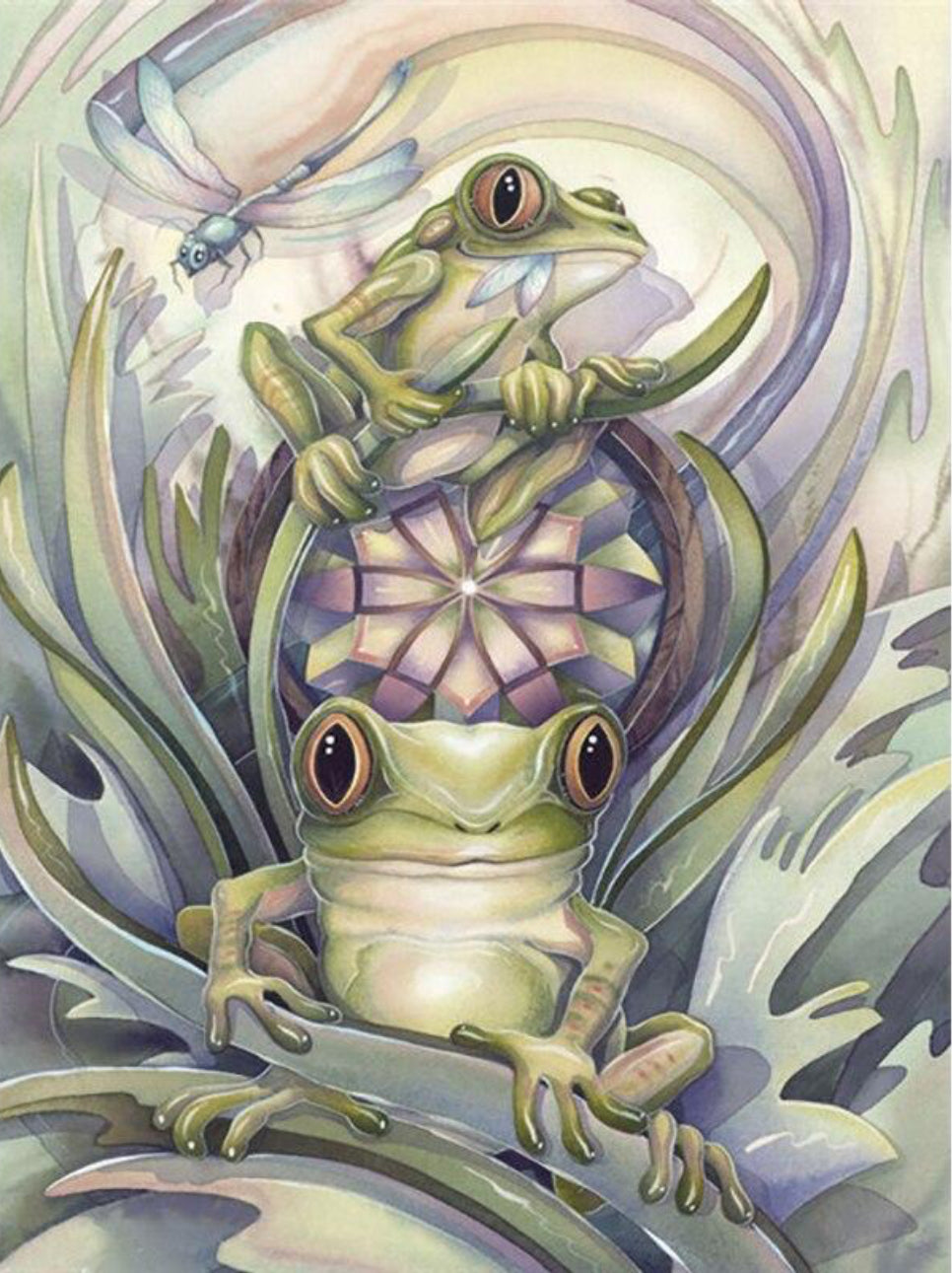 FROGS & DRAGONFLIES - Full Drill Diamond Painting - 30cm x 40cm