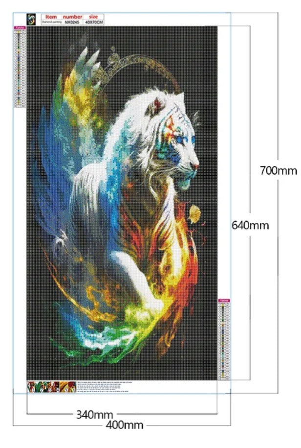 CELESTIAL TIGER - 5D Diamond Painting - 40cm x 70cm