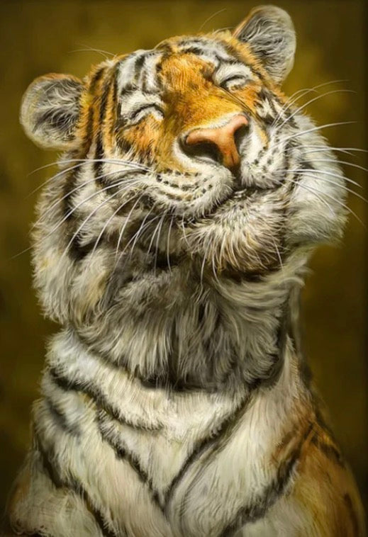 HAPPY TIGER - 5D Full Drill Diamond Painting - 30cm x 40cm