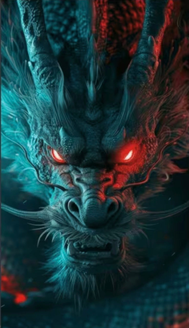FIERCE DRAGON - Full Drill Diamond Painting - 50cm x 100cm