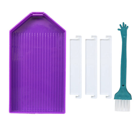 LARGE Multi Compartment Diamond Painting Tray with Open/Shut Spout