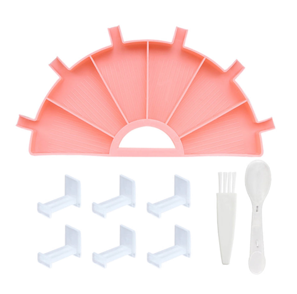 SEMI-CIRCLE Multi Section Tray with Individual Spouts and Stoppers