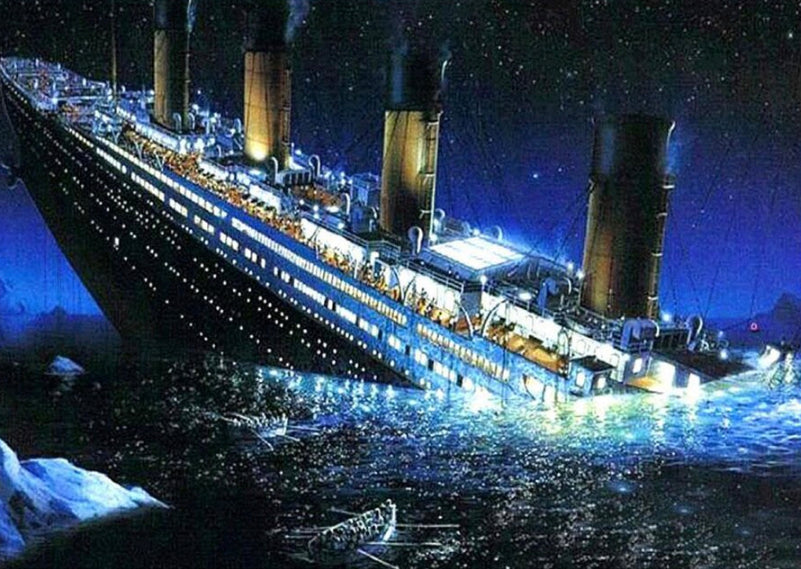 SINKING OF THE TITANIC - 5D Diamond Painting - 45cm x 35cm