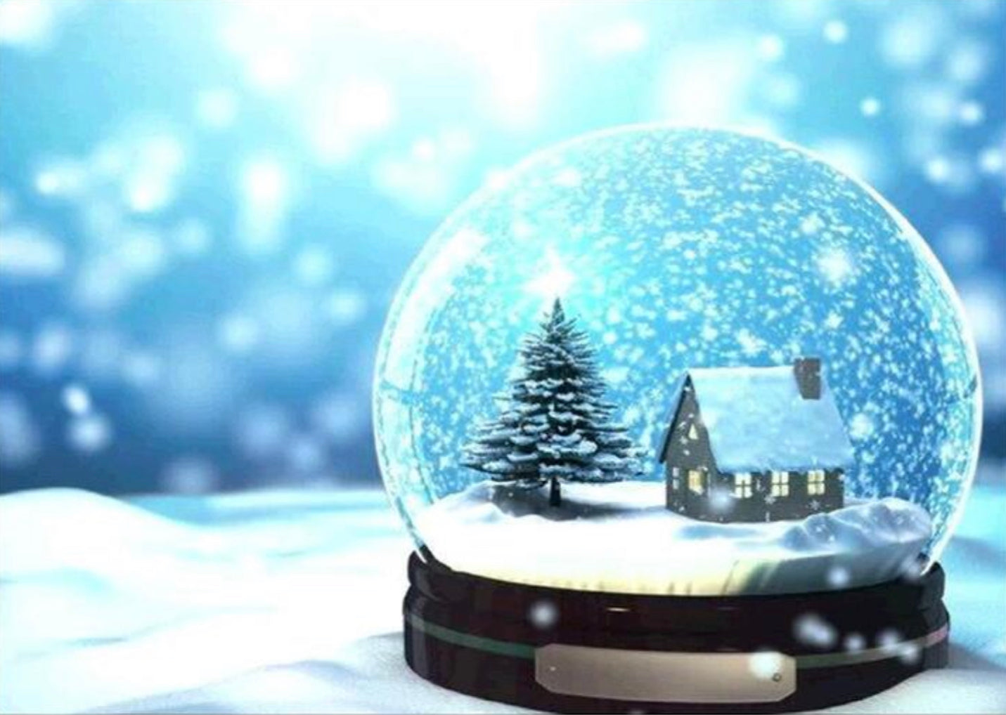 CHRISTMAS SNOW GLOBE - 5D Diamond Painting - 40cm x 30cm