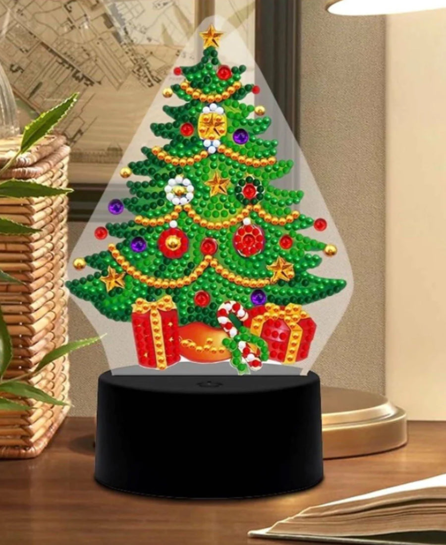 CHRISTMAS TREE Diamond Painting Lamp / Night Light.