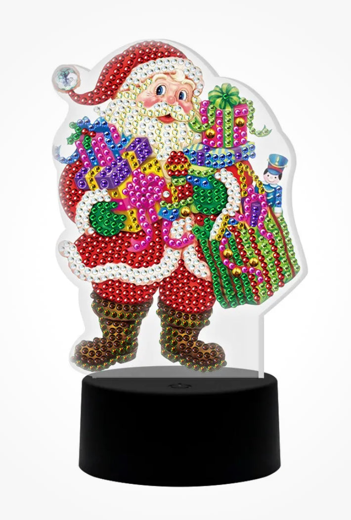 SANTA CLAUS Diamond painting Lamp / Night Light.