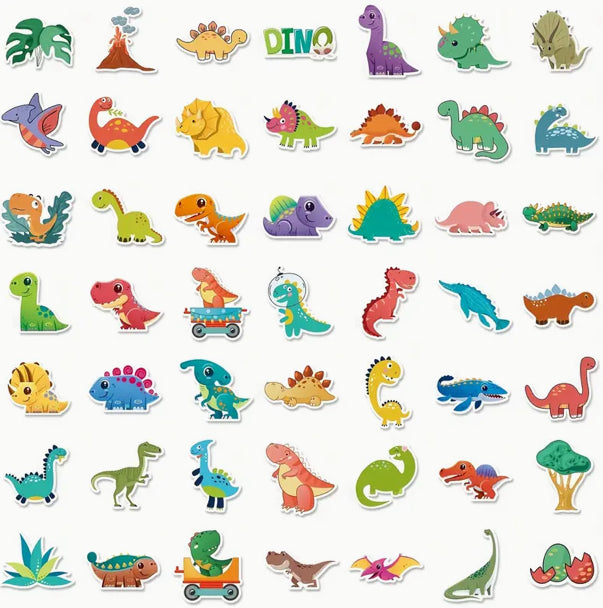 50pc DINOSAUR Stickers