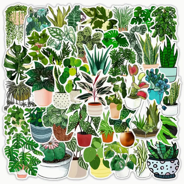 50pc PLANT Stickers