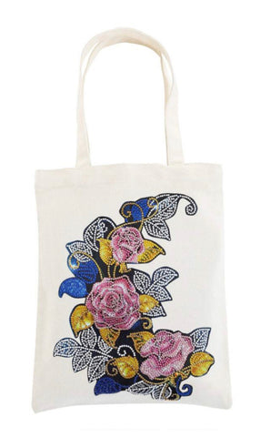 BEAUTIFUL FLOWERS - Special Drill Diamond Painting Tote Bag