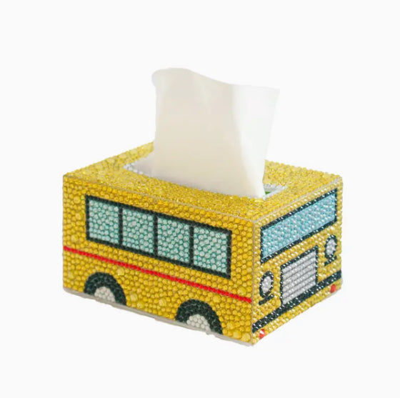 YELLOW SCHOOL BUS Diamond Painting Tissue Box