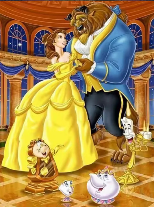 BEAUTY AND THE BEAST - Full Drill Diamond Painting - 35cm x 55cm