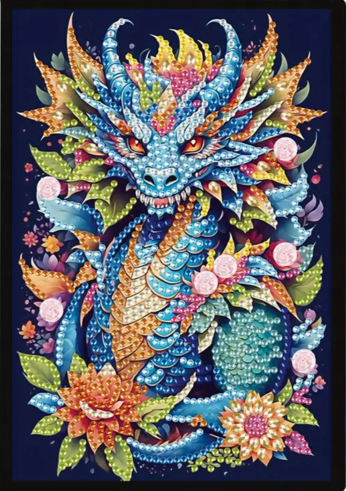 Special Drill Crystal Rhinestone DRAGON NOTEBOOK (C)