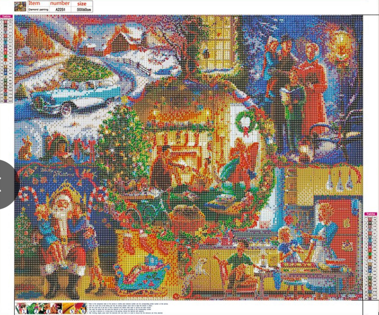 CHRISTMAS MURAL - 5D Diamond Painting - 60cm x 50cm