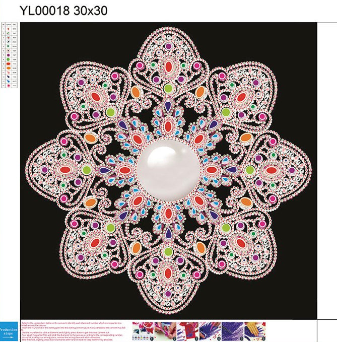 Special Drill FLOWER - Diamond Painting - 30cm x 30cm