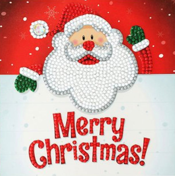 Special Drill Crystal Rhinestone CHRISTMAS CARD