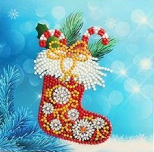 Special Drill Crystal Rhinestone CHRISTMAS CARD