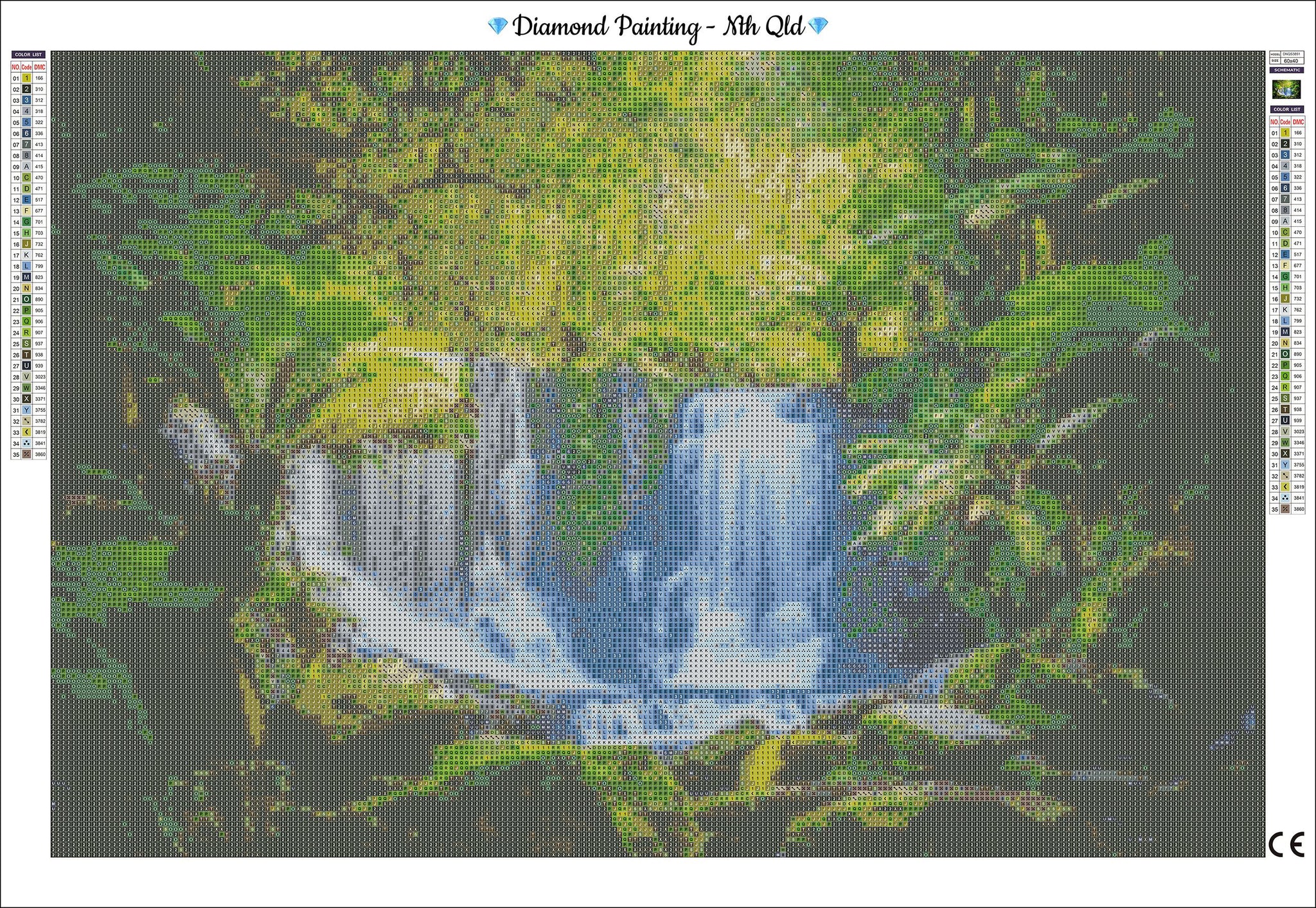 BEAUTIFUL WATERFALL AMIDST THE FORREST  - Full Drill Diamond Painting - 60cm x 40cm