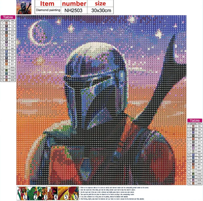 THE MANDALORIAN - Full Drill Diamond Painting - 30cm x 30cm