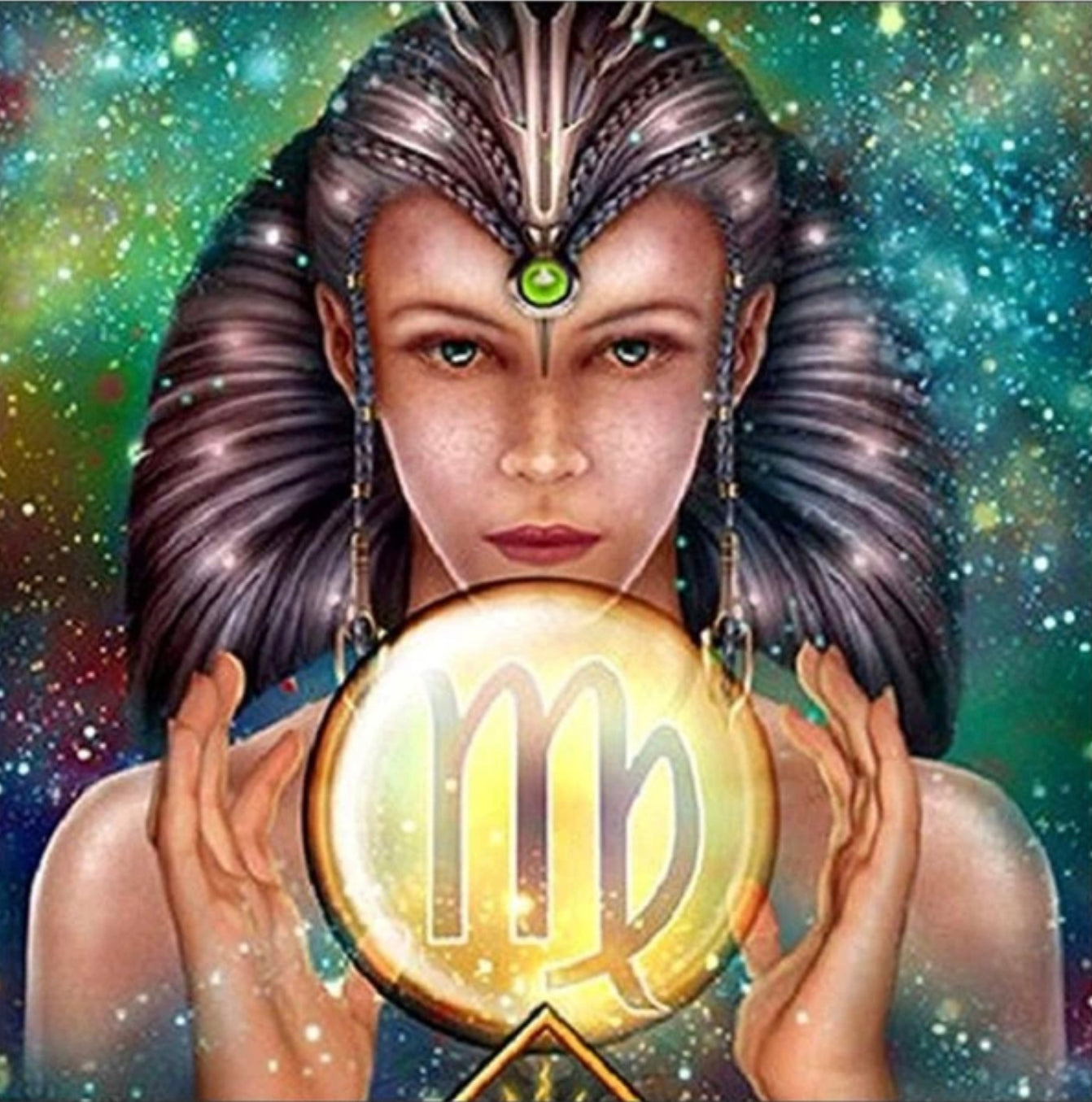 VIRGO - ZODIAC CONSTELLATION STAR SIGN - Full Drill Diamond Painting - 30cm x 30cm