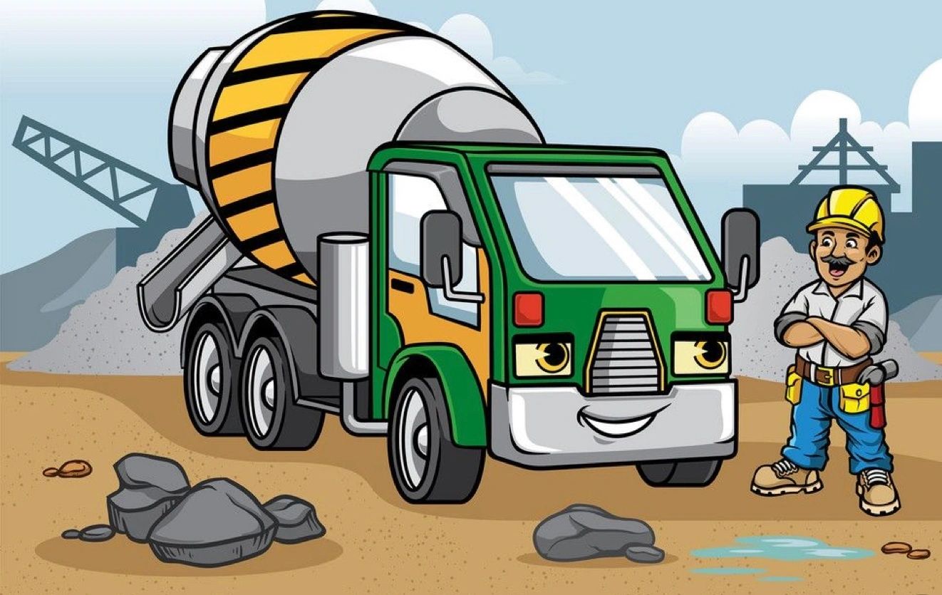 GREEN CEMENT TRUCK - Full Drill - 30cms x 20cms