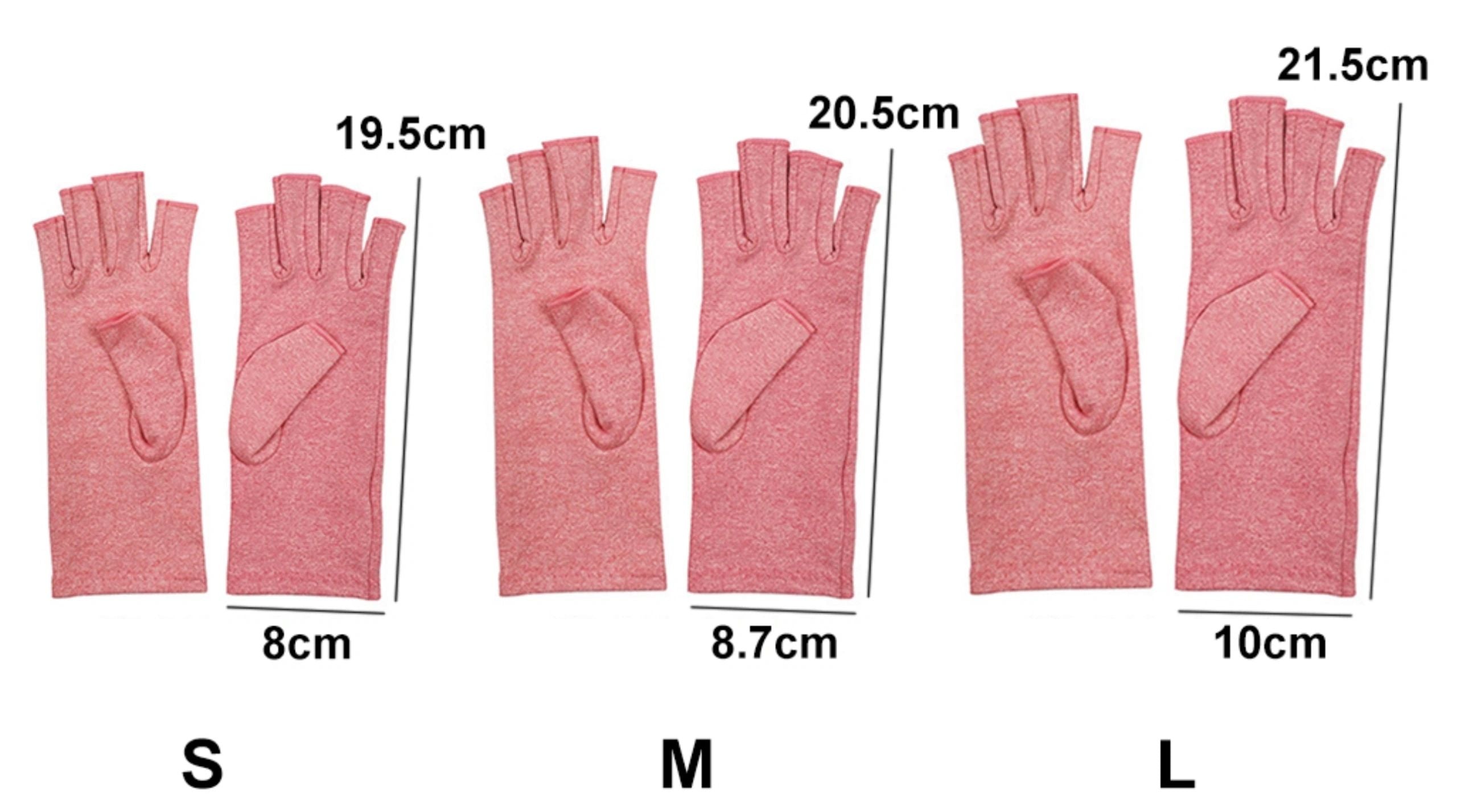 GREY Compression Therapy Gloves Half-finger Hand Wrist Support