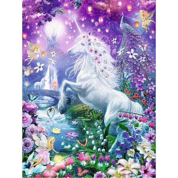 UNICORN FAIRY GARDEN - FULL Drill Diamond Painting - 40cm x 50cm