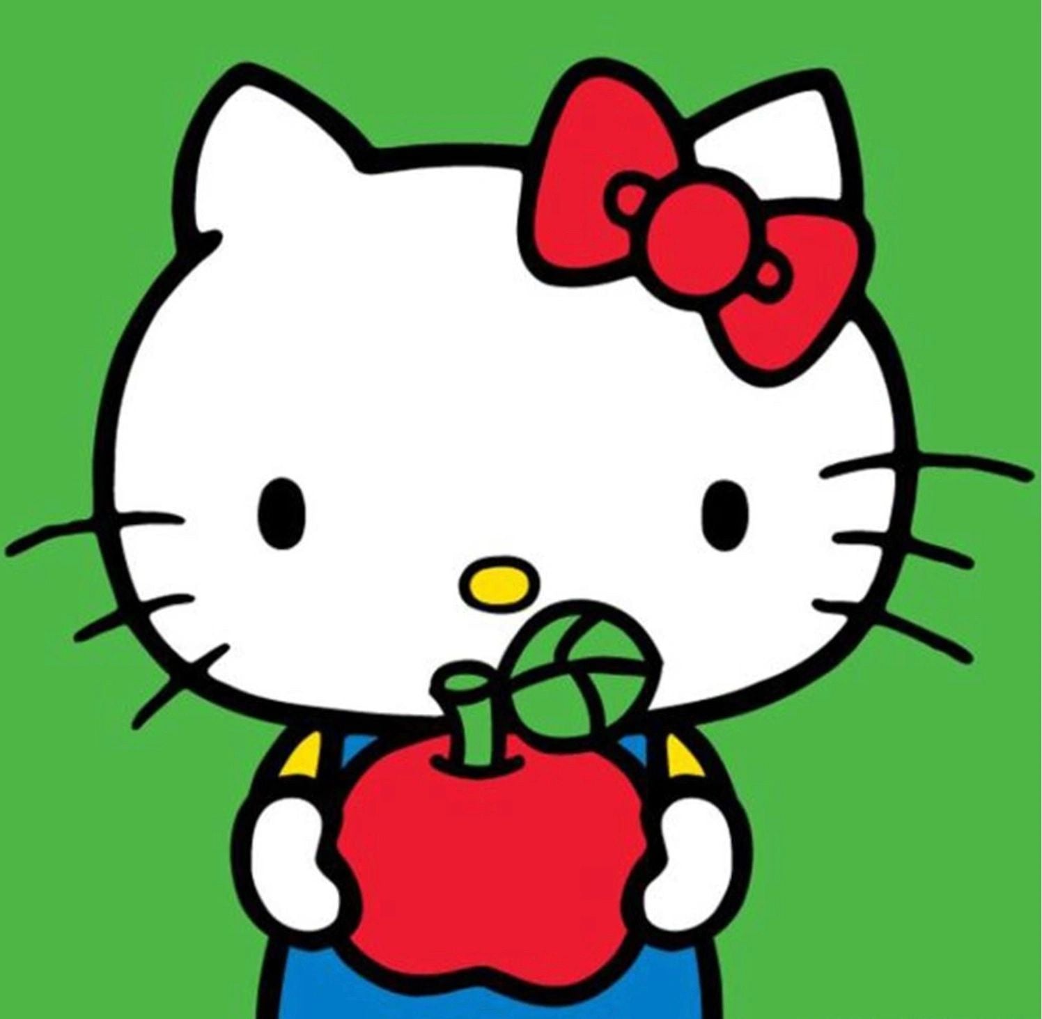 KITTY HAS AN APPLE - FULL Round Drill Diamond Painting - 15cm x 15cm