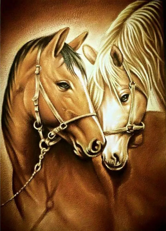 HORSES IN LOVE - Full Drill Diamond Painting - 40cm x 50cm