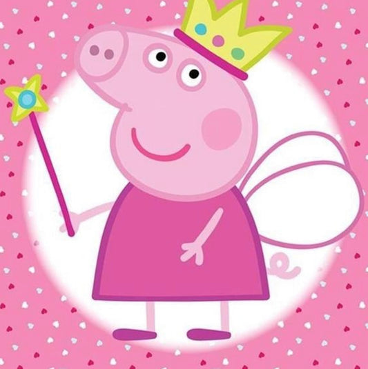 PRINCESS PIG FAIRY - Full Round Drill Diamond Painting - 30cm x 30cm