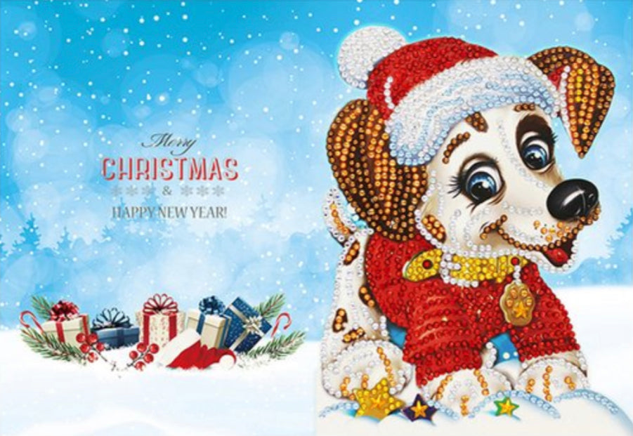 Special Drill Crystal Rhinestone CHRISTMAS CARD