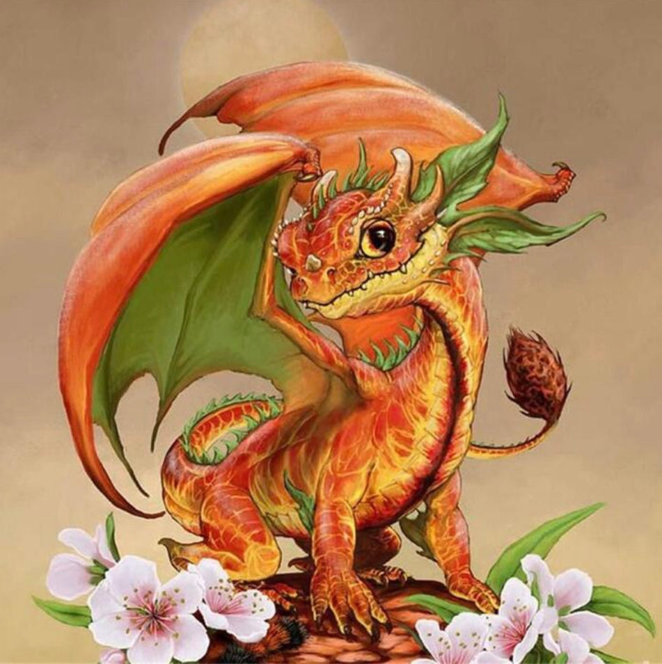 CUTE DRAGON - Full Drill Diamond Painting - 40cm x 40cm