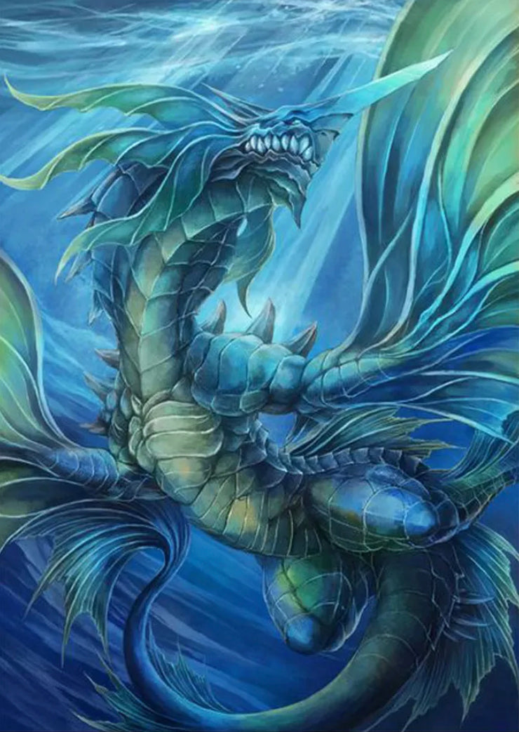 WATER DRAGON - Full Drill Diamond Painting - 25cm x 35cm