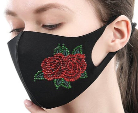 Diamond Painting FACIAL MASK - TWO RED ROSES