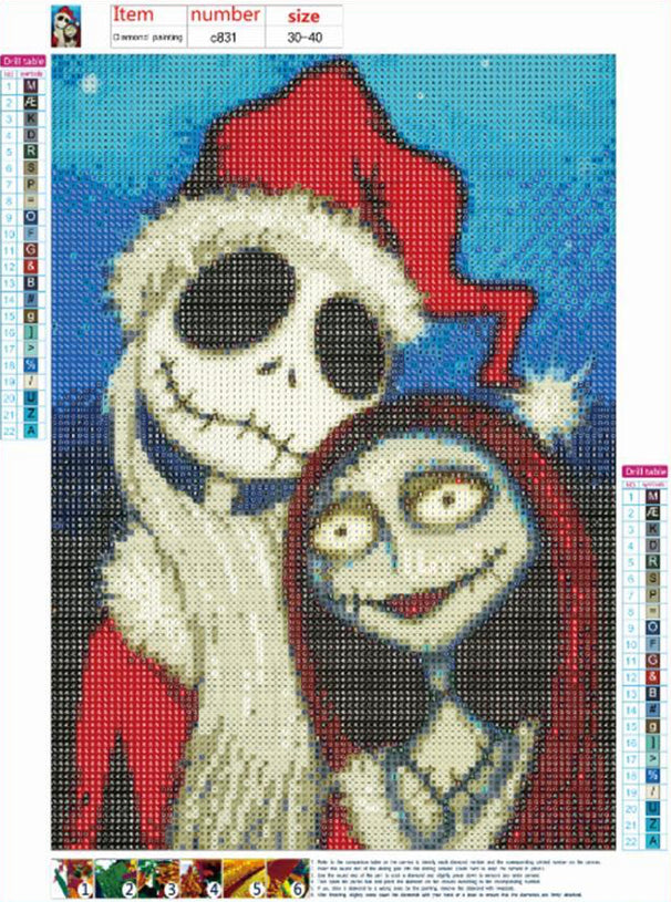 JACK & SALLY’S CHRISTMAS - 5D Diamond Painting - 30cm x 40cm