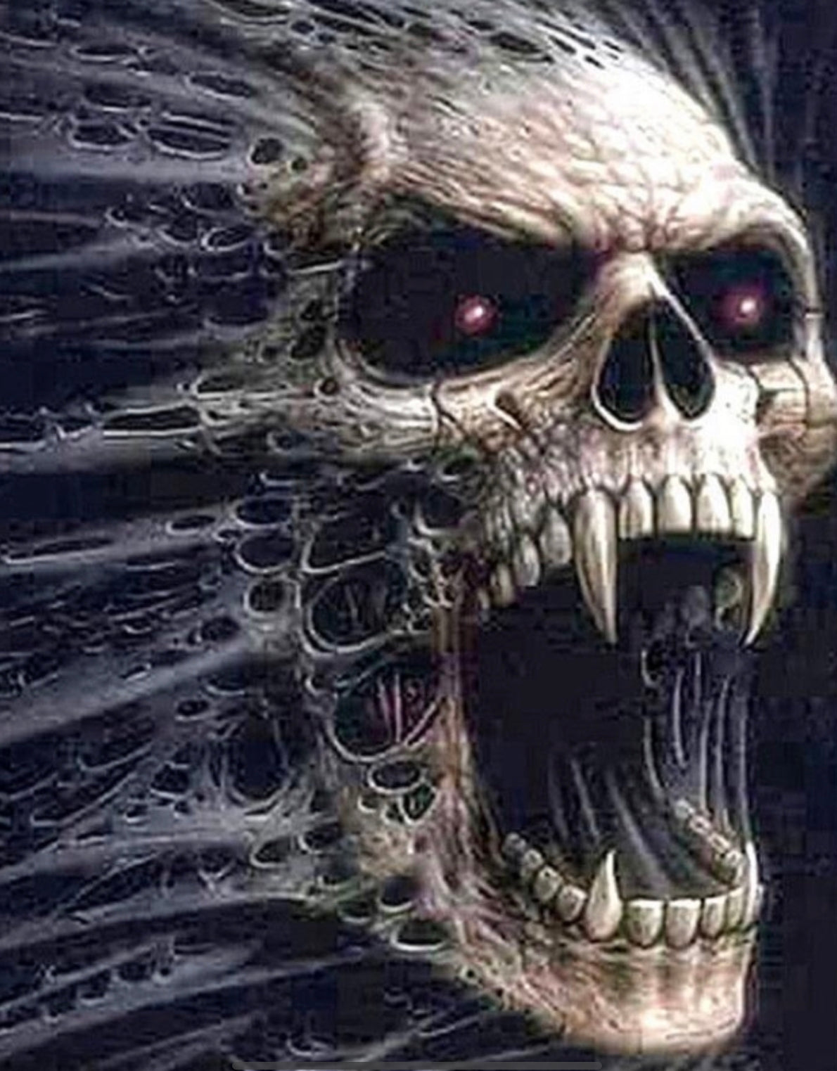 EVIL VAMPIRE SKULL - Full Drill Diamond Painting - 30cm x 40cm