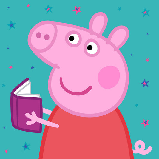 PEPPA READS A BOOK - Full Drill Diamond Painting - 40cm x 40cm