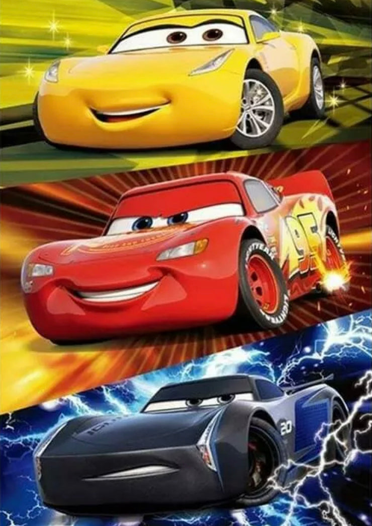 ANIMATED MOVIE CARS - FULL Drill Diamond Painting - 30cm x 40cm