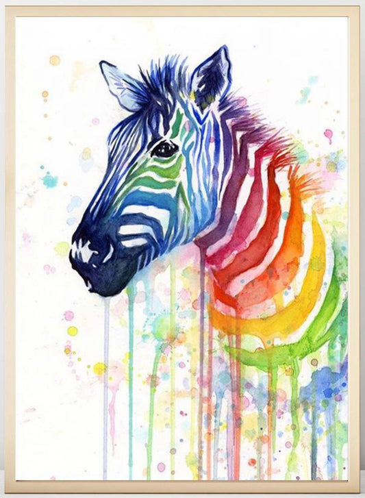 WATERCOLOUR ZEBRA - FULL Drill Diamond Painting - 30cm x 40cm