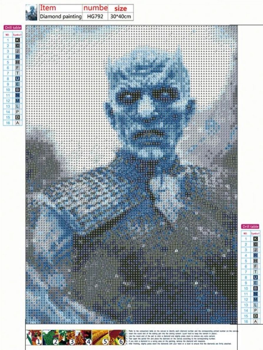 KINGS KNIGHT From Game of Thrones - Full Drill Diamond Painting - 30cm x 40cm